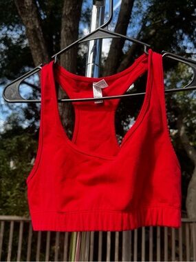 American Apparel Performance Sportswear Red Sports Bra Size Medium